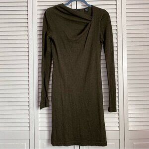 Moda International cashmere blend asymmetrical neckline sweater dress size small